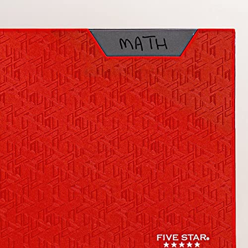 Five Star 2-Pocket Folder, Plastic Folder With Stay-Put Tabs And Prong Fasteners, Fits 3-Ring Binders, Includes Writable Label, Holds 11" X 8-1/2", Fire Red (72109) #TOP4