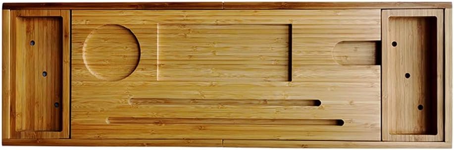 Tray Wood Bathtub Caddy Tray Non-Slip Bathtub Tray Rack with Tablet Holder Towel Tray Extending Sides Wine Glass Holder Rack Bathroom Rack Organizer (Color : Red Mahogany)