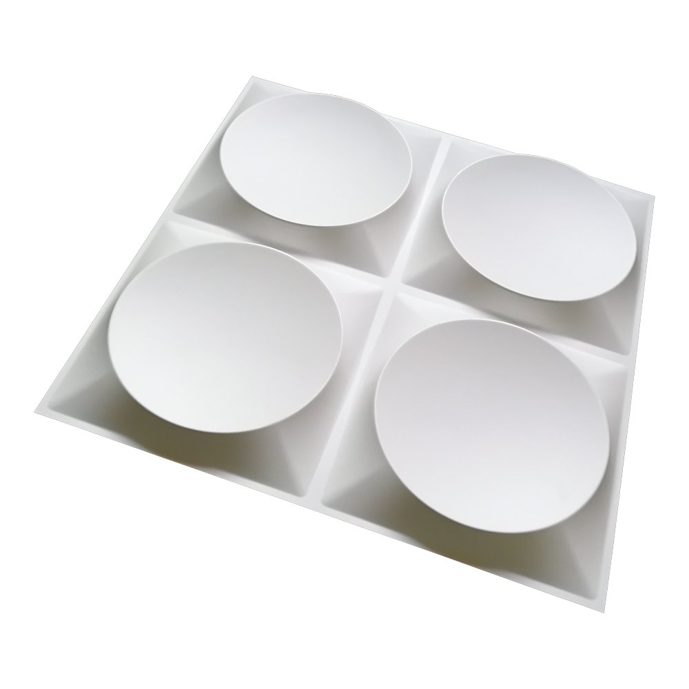 Art3d Pannelli a Muro 3D Superficie Lunare Bianco Opaco | 12 Pezzi, PVC, 3 m², 50 x 50 cm | Impermeabile, Leggero e Verniciabile | Ideale per Soggiorno, TV, Camera e Soffitto
