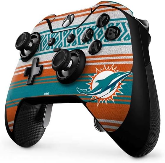 Skinit Decal Gaming Skin Compatible with Xbox One Elite Controller - Officially Licensed NFL Miami Dolphins Trailblazer Design