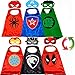 Superhero Capes and Masks for Kids Halloween Cosplay Double Side Capes Superhero Toy Kids Best Gifts (Red)