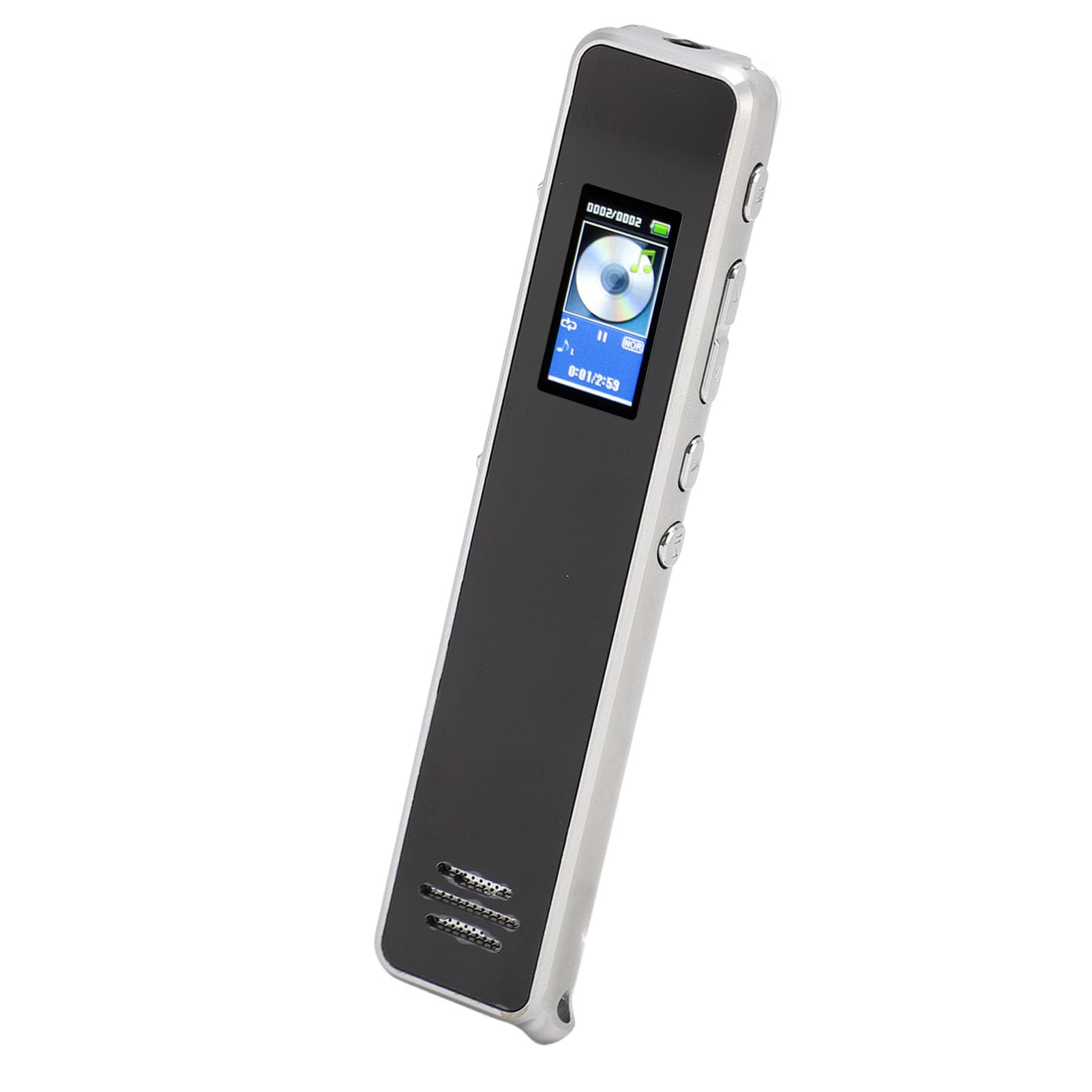 Grabadora de Voz, Dispositivo de Grabación de Sonido Activado por Voz con Reducción de Ruido HD de Aleación de Zinc con Libro Electrónico para Entrevistas para Clases (16G)