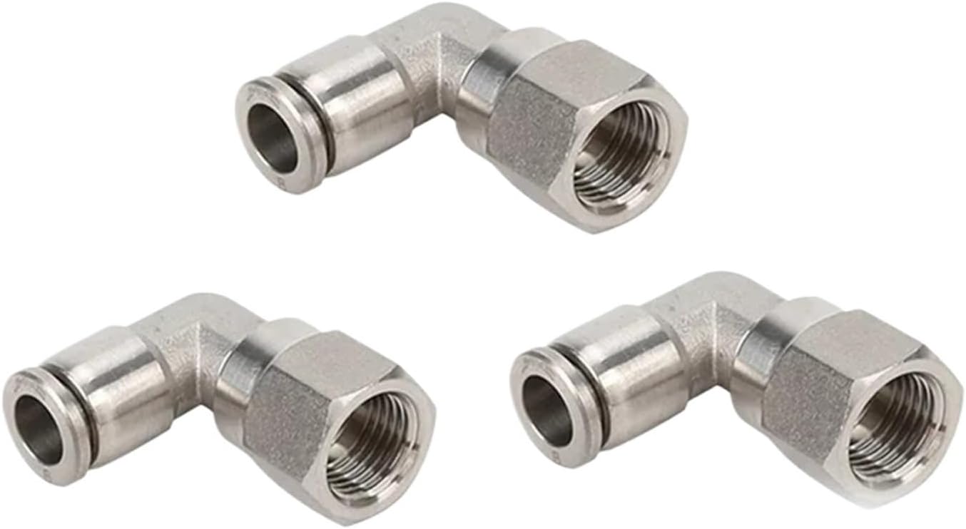 Quick Connect Air Hose Fittings, 2PCS Pneumatic Hose Fitting PC PCF PL PLF PB Quick Release Pipe Air Tube Connector(PLF,6mm-3/8)