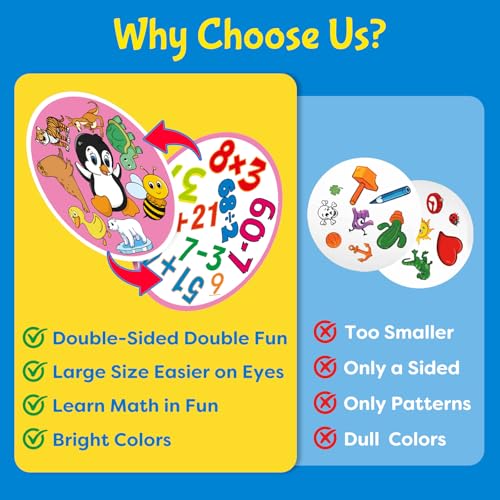 Edulok Match Game Quick Memory Card Game,Fun Math Learning Card Math Game,Quick Reflexes Cards Animal Table Piles Games,Visual Perception Family Games,Preschool Classroom Homeschool Supplies