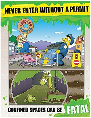 Safetyposter.Com Simpsons Safety Poster, English, 11″ x 17″, 1 EA – S1142-LWS
