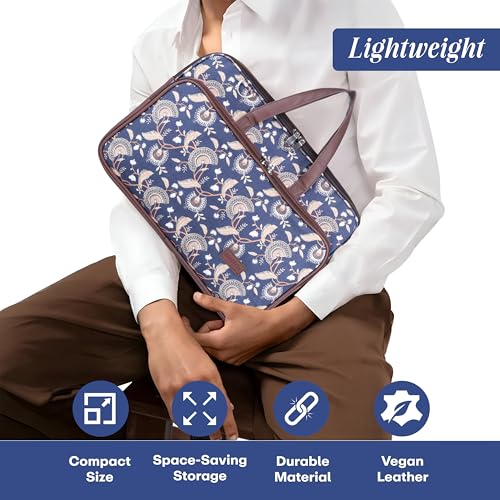 Image of Protecta Stride Floral Printed Laptop Messenger Bag for Men and Women for Office 16 inch Use Macbook Office Briefcase Bag Print Padded Sleeve Straps Durable Design Lightweight 18L Night Sky Print