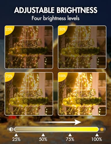 BESCOST Catena Luminosa Esterno 100M 1000Led,Luci da Esterno Impermeabile IP65 Stringa Luci Led con Telecomando Lucine Led 8 Modalità per Giardino Balcone Matrimonio Natale Festa Bianco Caldo