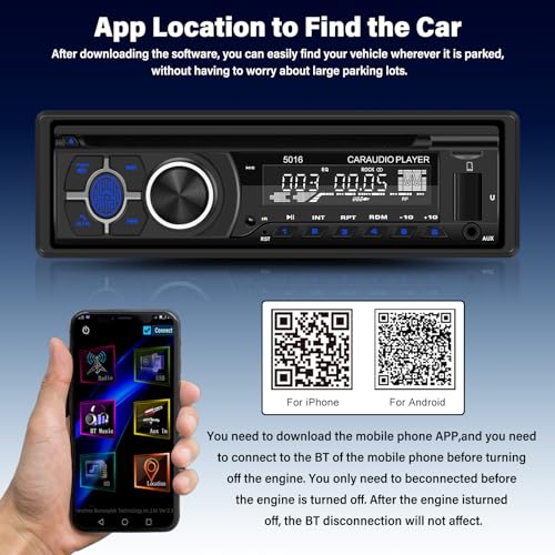 Reproductor Car Stereo UNITOPSCI Single Din CD DVD Bluetooth miniatura 4