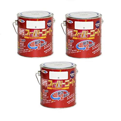 アサヒペン 油性スーパーコート 0.7L 白 【まとめ買い3缶セット】