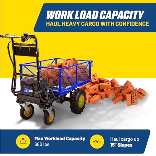Image of Goodyear Electric Power Wagon - 48V Utility Cart, 660 Lb Load Capacity