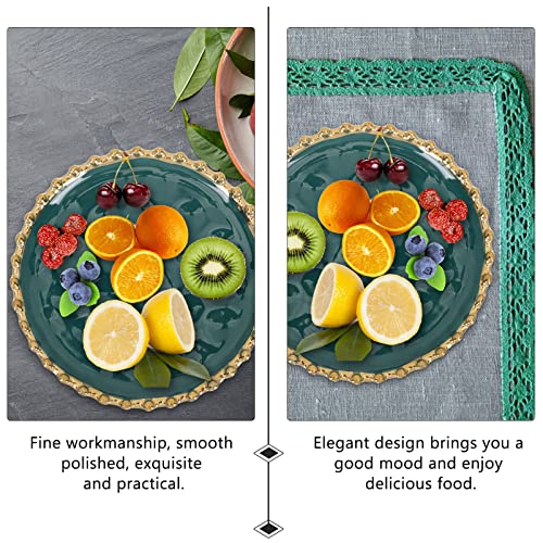 Sushi Platter Ceramic Dinner Plate with Gold Beaded Rim Dessert Appetizer Plate Sushi Dishes Breakfa