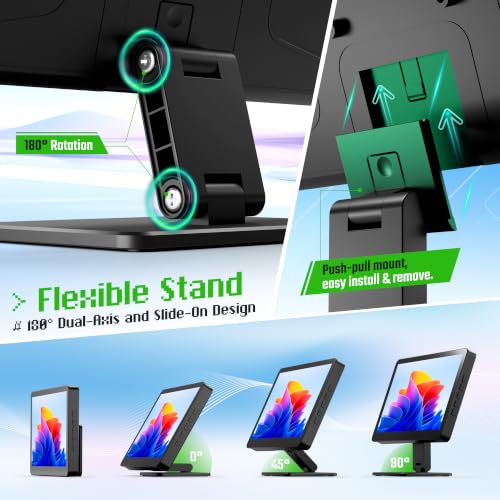 Image of KOGODA 10.1-inch Small Monitor with Touchscreen for Raspberry Pi, Portable Mini Computer Monitor, 5-Points Capacitive Touch 1024 x 600 IPS LCD HDMI Display for Mac mini PC Gaming Console