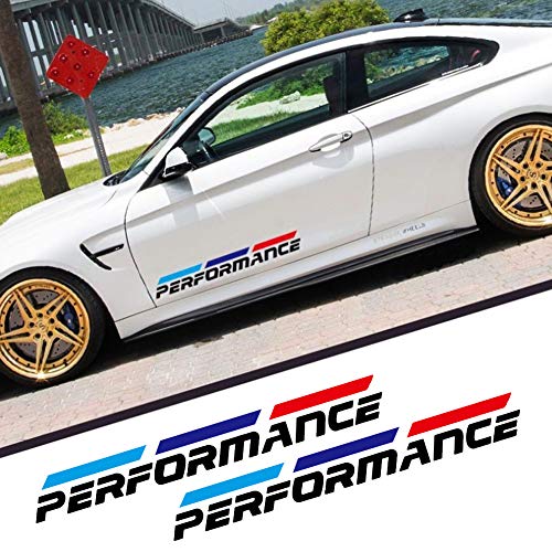 Image of 2 Pcs M-Colored Stripe Decal Sticker Fit for M Performance Decorative Stickers on Both Sides of The Body (Black)