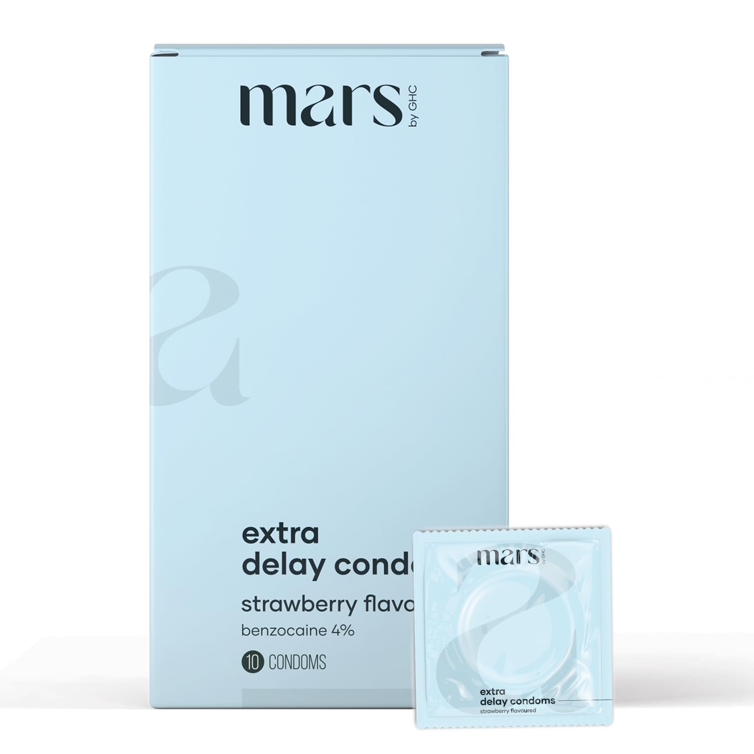 mars by GHC Extra Dotted Delay Condoms for Men - 10 Condoms (Pack of 1)