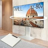 WALL【 グッドデザイン賞受賞 】 V3 SW テレビスタンド + 棚板ラージサイズ付き セット 首振り 特許取得済み 3Dベース 壁掛け風 ロータイプ サテンホワイト 耐震 震度7対応 高さ5段階調整 32~80インチ対応 白 ホワイト 取り外し可能 棚付き サウンドバー対応 スピーカー置き 自立 壁寄せ テレビ台 穴開けない 工事不要 組立簡単 おしゃれ EQUALS イコールズ ウォール