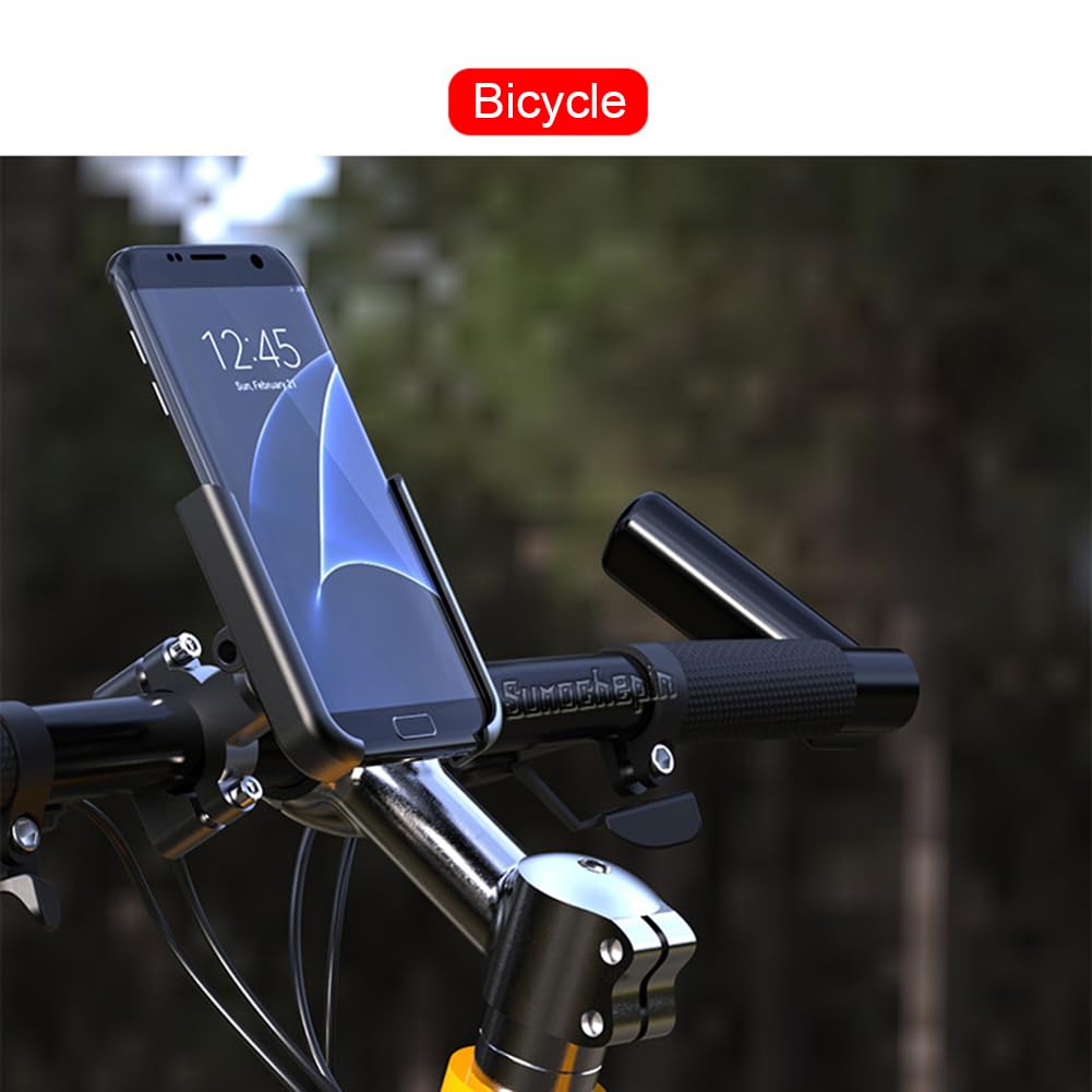 Porta Cellulare da Bici per Manubrio Moto (Nero)