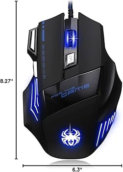 Amazon.com: Zelotes Ergonomic 7200 DPI LED Optical Wired Gaming