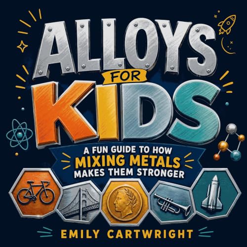 Couverture de Alloys for Kids: A Fun Guide to How Mixing Metals Makes Them Stronger