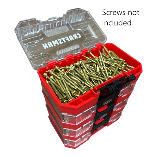 Image of Craftsman Nano Small Versastack Compatible Stackable Plastic Storage Cases 4 Pack