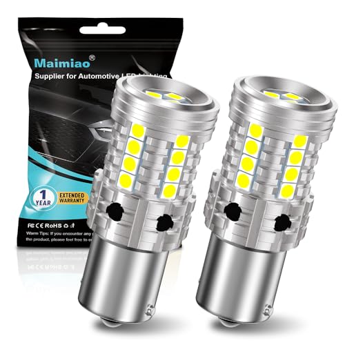 2pcs ampoules LED 1156 blanches pour feux de recul, 7507 P21W BA15S Ampoule LED sans erreur Canbus Anti Hyper Flash Ampoule de rechange pour feux de recul...