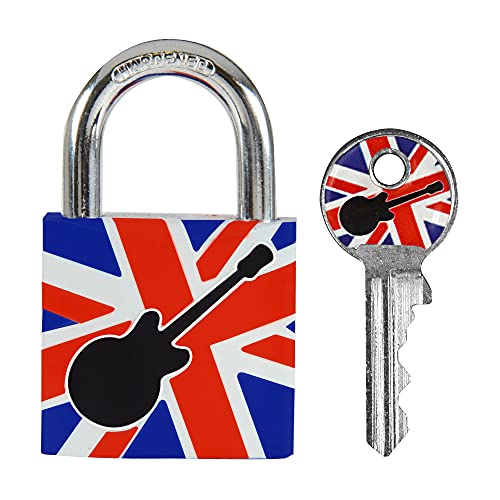 Master Lock Cadenas vestiaire Motif Guitare Bleu 30 mm