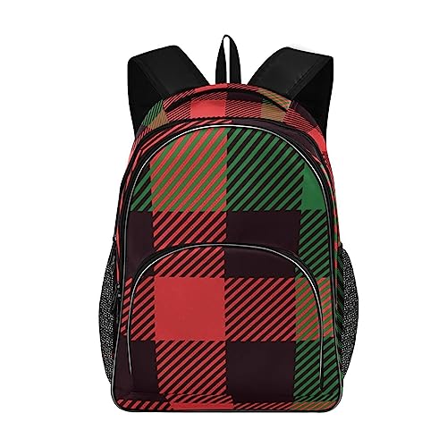 Sac à dos sangle de poitrine soulagement du dos motif plaid Buffalo