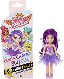 Dream Ella 578758EUC MGA's Dream Bella Colour Change Surprise Little Fairies-Aubrey-Small Fashion Doll with Wings, Accessories, & Purple Hair-5.5"/14cm-Collectable-Gift for Kids Ages 3+