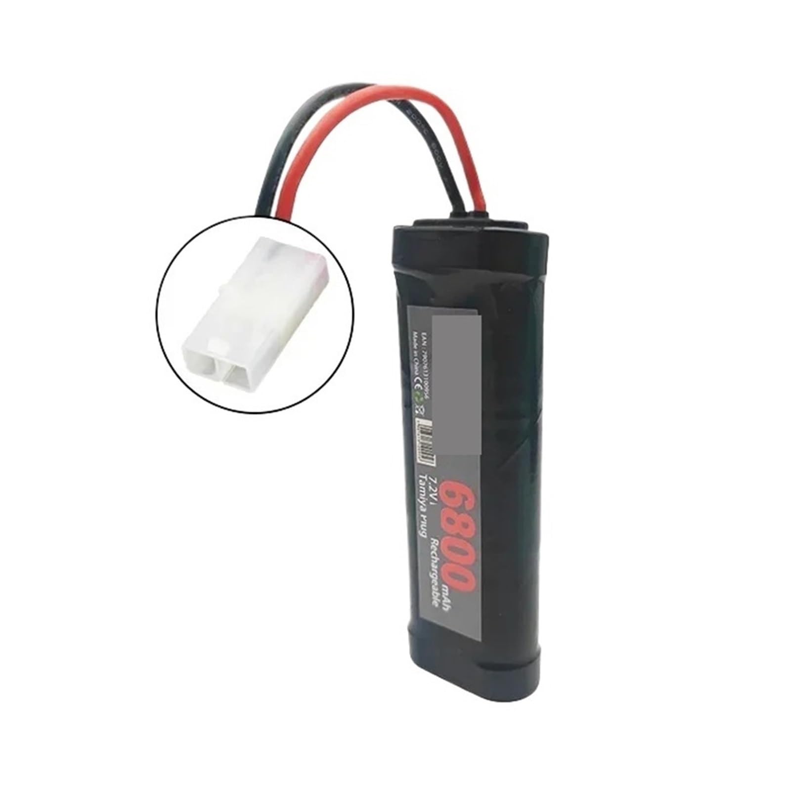 Paquete de 2 baterías de 7.2V 6800mAh, compatibles con Coches, Camiones, Buggies, Barcos y Tanques RC. Baterías Grises de Alta Potencia.