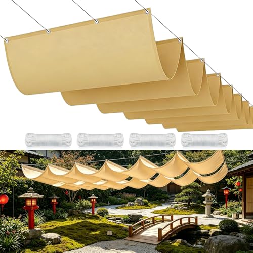 Voile d'ombrage rétractable imperméable 98% UV pour terrasse et jardin