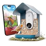 Birdbuddy PRO Non Solar Smart Bird Feeder with Camera - AI Bird Species Identification, 5MP Photos, 2K HD Video Live Stream Camera, Slow-Motion Video, 2.6in Focus - Blue - Non Solar