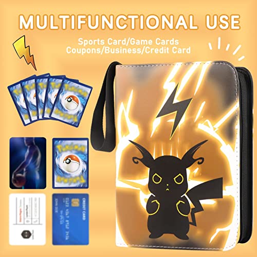 Card Binder for Pokemon Cards, 9-Pocket Binder, Portable Card Holder Storage Case Holds Up to 900 Cards, Trading Collectors Album for TCG Yugioh MTG Football Basketball (900 Pockets)