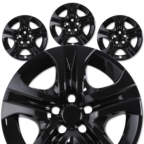 AUTOFREE 17” Wheel Rim Cover for Toyota RAV4 2013-2018,Snap on Design Hubcaps Fit for Steel Wheels,PP Material Hub caps-17 Inch Black Lacquer
