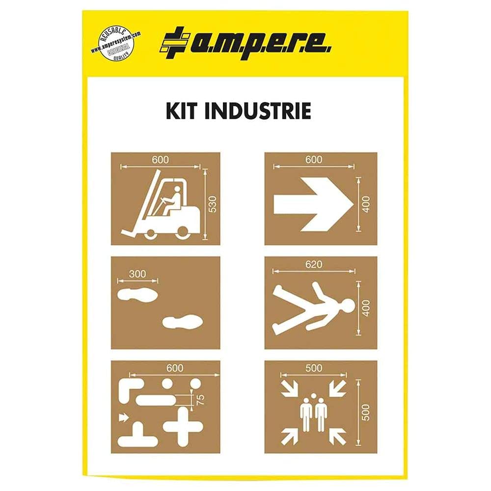 Ampere | Set di dime per segnaletica | industria | 6 dime | scatola