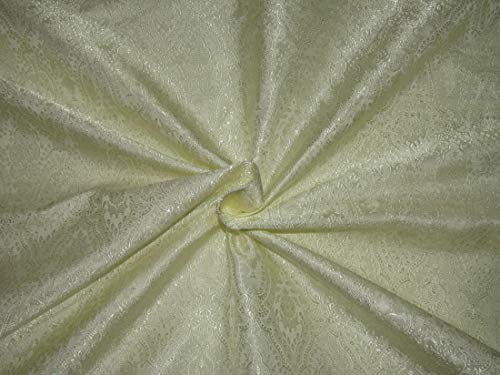 Tissu brocart de soie style victorien crème 111 cm pour restauration de fauteuils anciens