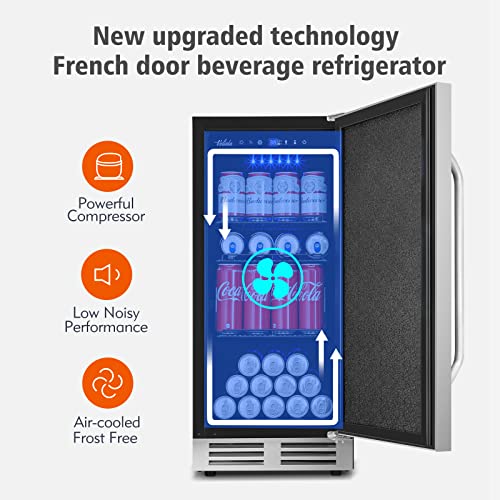 Velieta Outdoor Beverage Refrigerator Cooler 15 Inch,127 Cans Beverage Fridge thumb #6