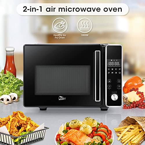 Air Fryer Oven Combo, Uten High-Power Deep Air Fryer Oven Grill, Up To 400°F, 1800W, Digital Display, Fast Heat Up/Time Control And Bonus Cookbook #TOP4