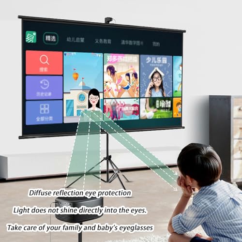 Pantalla de proyector con trípode 72" 4:3 ajustable miniatura 4