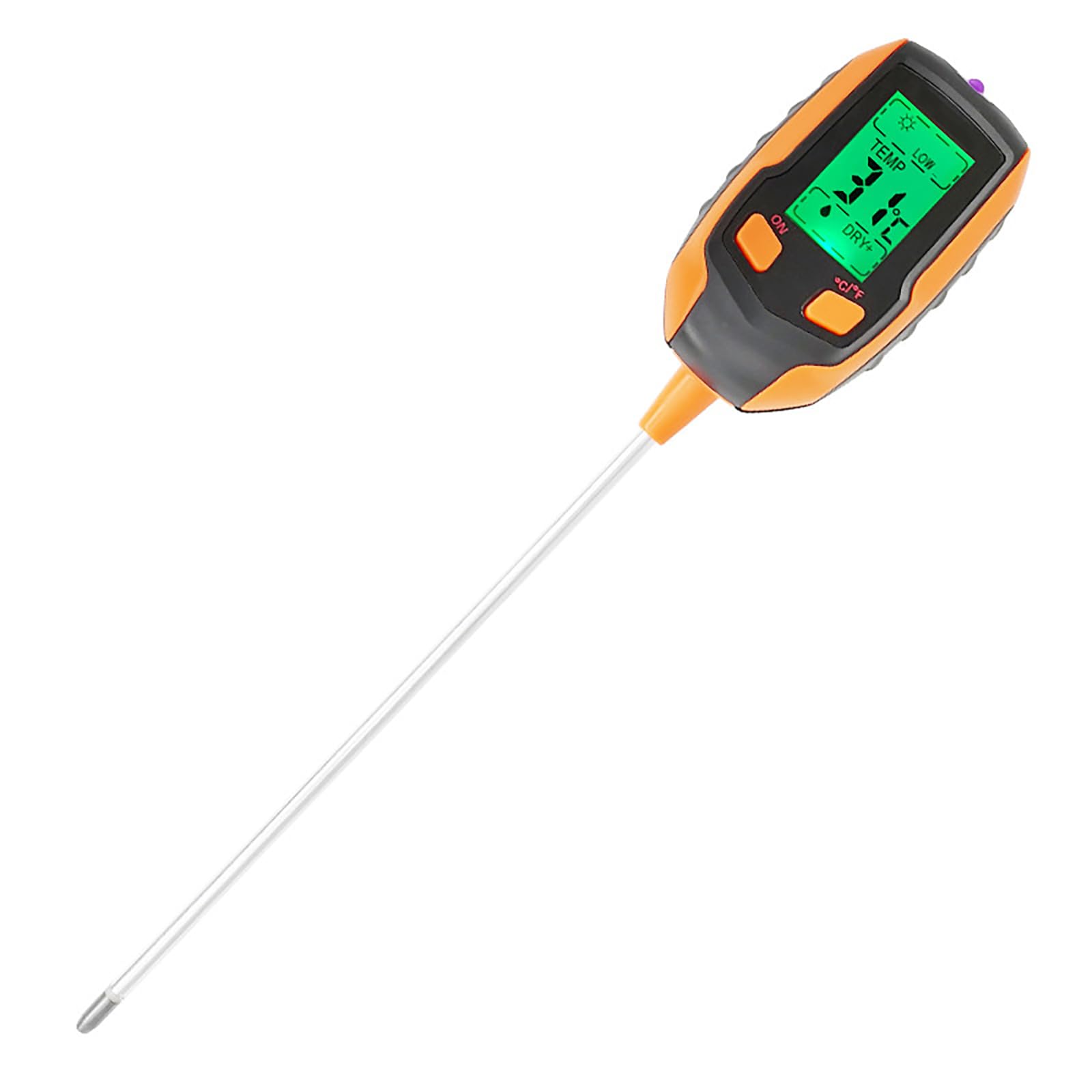 Tester gleby 5 w 1, wykrywacz gleby z podświetleniem LCD, cyfrowy tester temperatury gleby w świetle słonecznym, miernik ph, miernik wilgotności gleby, do ogrodnictwa, trawnika, uprawy roślin