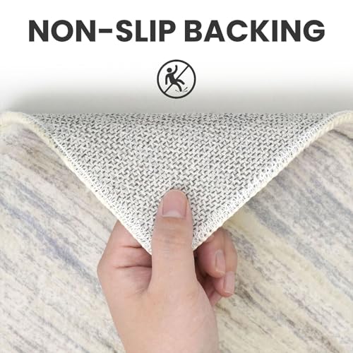 2x3 Gray Beige Neutral Multi Modern Abstract Rug for Entryway, Super Soft Small Washable Area Rug, Non-Slip Kitchen Rugs, Low-Pile Mat for Bedside, Indoor Door Mat