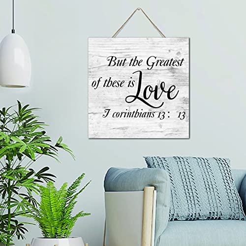 Panneau décoratif bois Love 30,5 cm aux finitions soignées pour l'entrée de maison