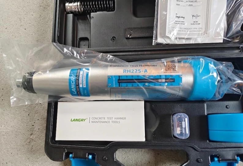 Concrete Test Rebound Hammer for Concrete Strength Testing | Non-Destructive Construction Inspection Tool | Surface Hardness & Compressive Strength Tester | Aluminium Body with Carrying Case-image-48