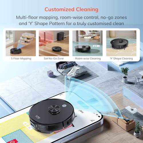 Image of ILIFE T20s Ultra Robot Vacuum Cleaner with LiDAR Navigation, Self-Emptying for Up to 10 Weeks, 10,000Pa Suction, 300mins Runtime, Dry & Wet Combo, Customised Cleaning, App, Voice and Remote Control