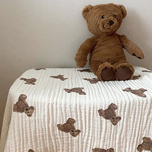 Crib Receiving Blanket Baby Blankets Soft Breathable Foldable Travel Portable Infant Blanket for Nursery Stroller Toddler Bed(Large Size)4