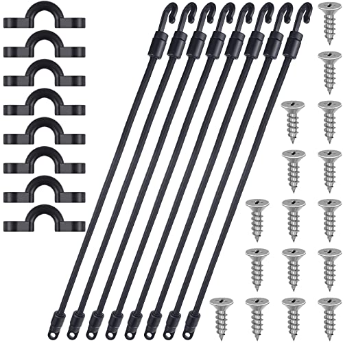 8 Sets Rod Strap Holder Boat Deck Rod Straps Rod Tamer Straps Fishing Rod Hold Down Straps Deck Mount Connector Boat Fishing Rod Straps Deck Mount Straps for Fishing Boat Kayak (12 Inch)
