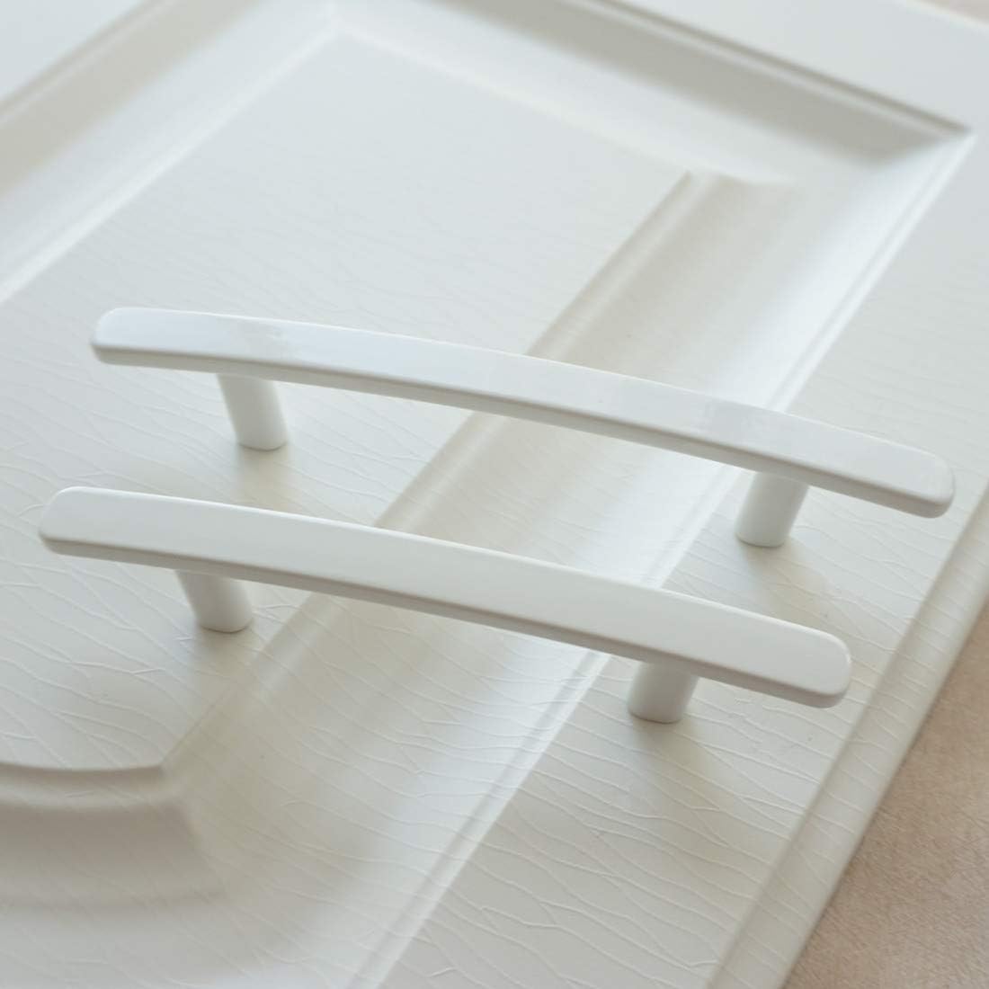 LBFEEL 3" 3.78" 5" White Knob Drawer Pulls Handle Kitchen Cabinet Door Handle Dresser Pull Handles 76 96 128mm (5" Hole Centers)