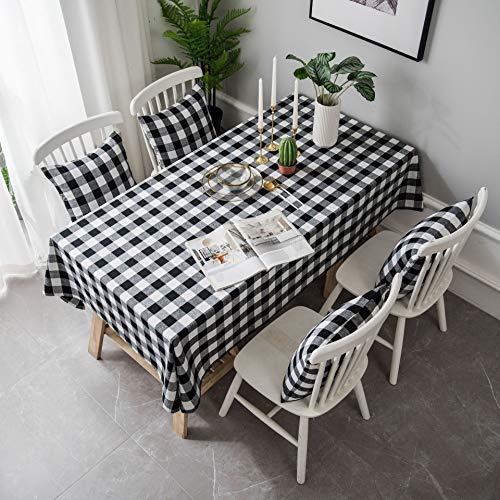 Nappe vichy durable et facile d'entretien en coton lin - 3