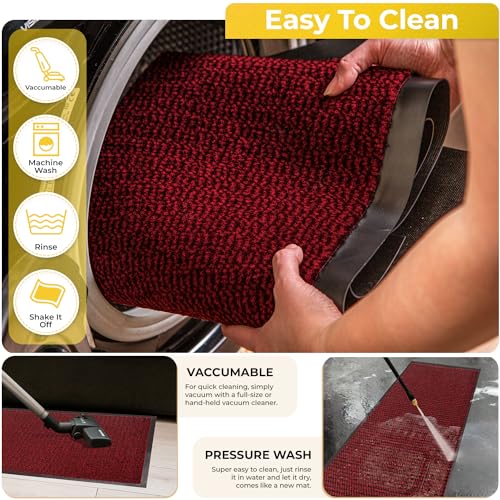 BLADO Washable Door Mats Indoor & Outdoor, Non-Slippery Heavy Duty, Stylish & Large Rubber - Image 3
