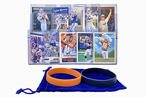 Peyton Manning (10) Assorted Football Cards Bundle - Denver Broncos Trading Cards