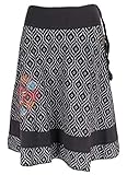 Einheitsgröße GURU SHOP Knielanger, Schwingender Rock, Damen, Schwarz/grau, Baumwolle, Size:40, Röcke/Kurz Alternative Bekleidung
