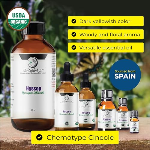 Aceite Esencial Orgánico de Hisopo 100% Puro 1oz miniatura 6